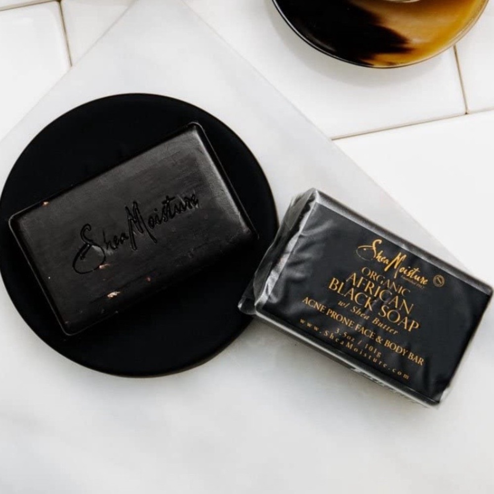 New Shea Moisture African Black Soap Bar Acne Prone & Troubled Skin